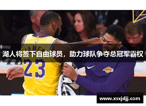 湖人将签下自由球员，助力球队争夺总冠军霸权