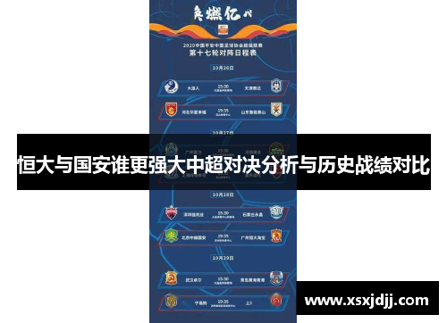 恒大与国安谁更强大中超对决分析与历史战绩对比